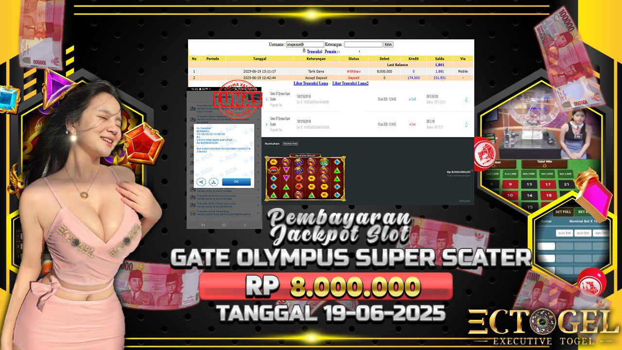 BUKTI JACKPOT SLOT GATES OF OLYMPUS SUPER SCATER TERPERCAYA DI INDONESIA TGL 19-06-2025